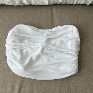 L.A. Hearts Pacsun White Strapless Ruched Corset Top